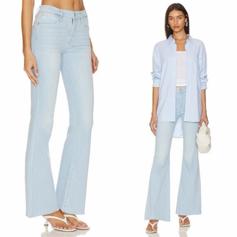 Frame Le Easy Flare Clarity Denim Light Wash Blue Jeans size 27